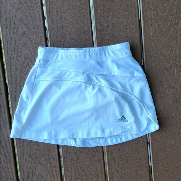 adidas Dresses & Skirts - Adidas white tennis skirt with short